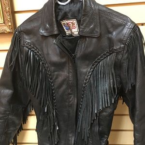 COPY - Vintage Black Leather Motorcycle Jacket Woman’s Small